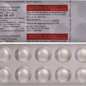 Frext CR Fluvoxamine Maleate Extended Release 100 mg Tablet