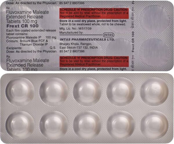 Frext CR Fluvoxamine Maleate Extended Release 100 mg Tablet