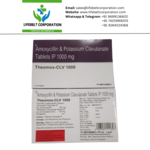 Theomox CLV Amoxicillin and Potassiam 875 mg and  Clavulanate 125 mg  Tablet