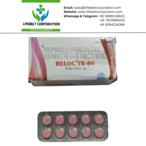 Beloc TR Propranolol Hydrochloride Sustained Release 80 mg tablet