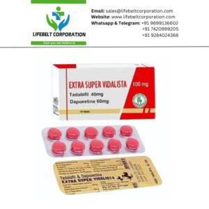 Extra Super Vidalista Tadalafil 40 mg + Dapoxetine 60 mg Tablet