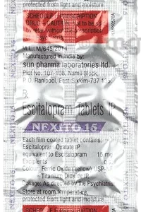 Nexito  Escitalopram Oxalate 15 mg  Tablet