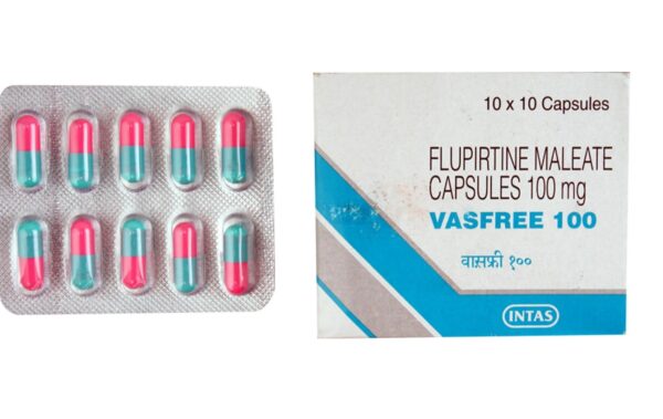 Vasfree Flupirtine Maleate 100 mg Capsule