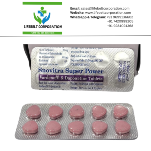 Snovitra Super Power Vardenafil 20 mg + Dapoxetine 60 mg Tablet