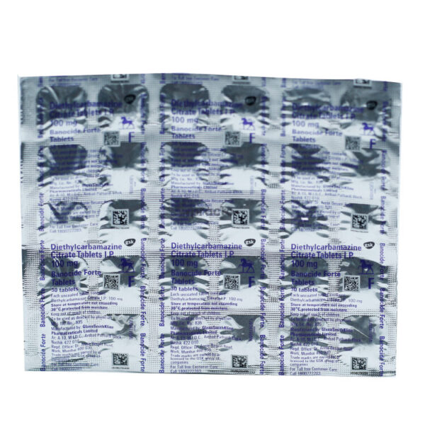 Banocide Diethylcarbamazine 100 mg Tablet
