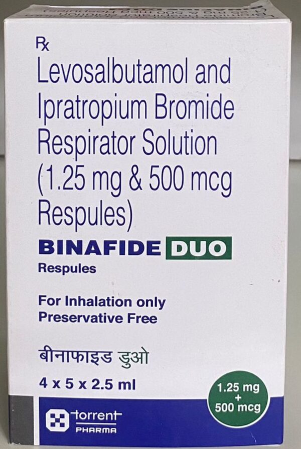 Binafide Duo  Levosalbutamol 1.25mg + Ipratropium 500mcg Respules