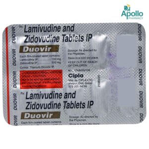 Duovir Lamivudine (150mg) + Zidovudine (300mg) Tablet