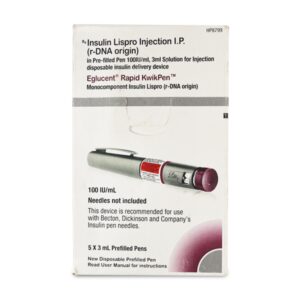 Eglucent Rapid Kwikpen Insulin Lispro 100 IU Injection