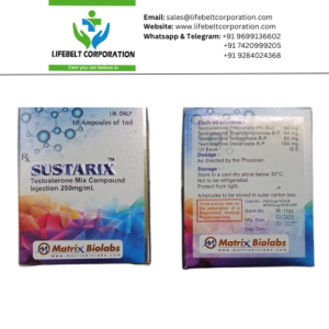 Sustarix Testosterone Mix Compound 250 mg Injection 1ml Ampule