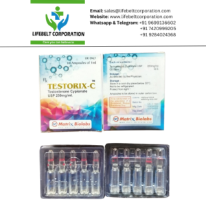 Testorix C Testosterone Cypionate  250 mg Injection 1ml Ampule