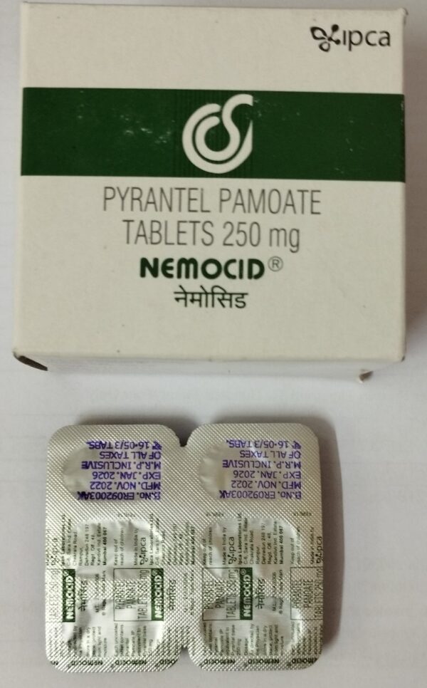 Nemocid Pyrantel Pamoate 250 mg Tablet