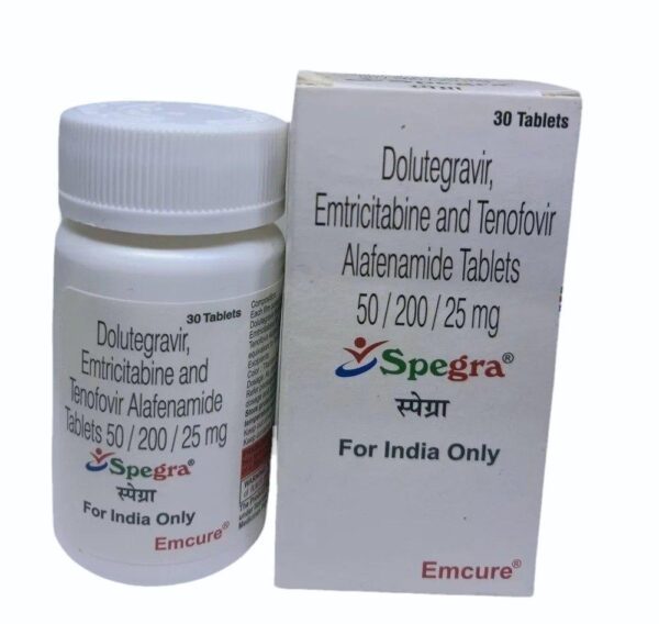 Spegra Dolutegravir (50mg) + Emtricitabine (200mg) + Tenofovir Alafenamide (25mg) Tablet
