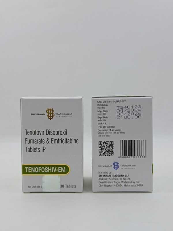 Tenofoshiv EM   Tenofovir Disoproxil Fumarate Emtricitabine  300MG Tablet