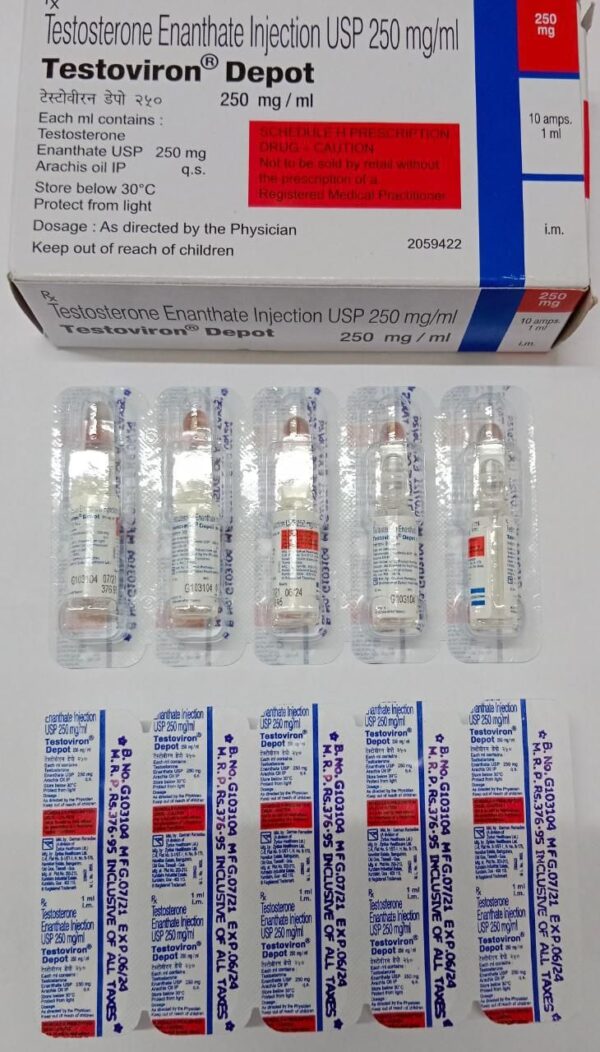 Testoviron  Testosterone 250 mg Injection Pack