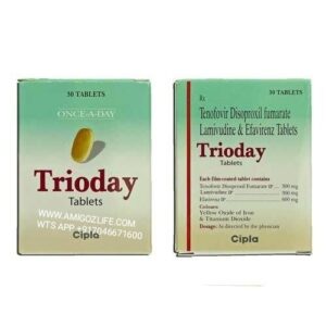 Trioday  Lamivudine (300mg) + Tenofovir Disoproxil Fumarate (300mg) + Efavirenz (600mg) Tablet