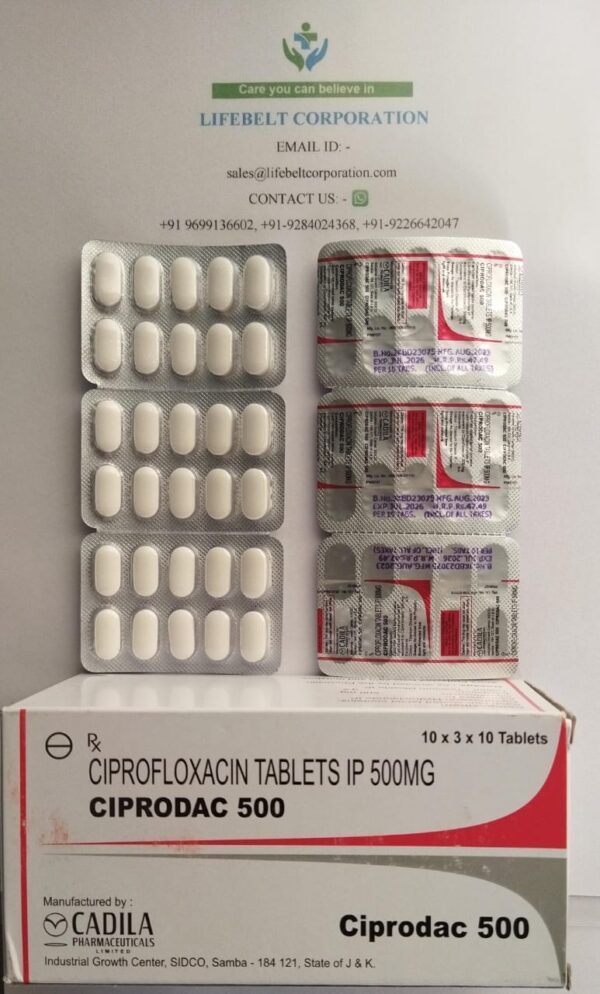 Ciprodac Ciprofloxacin 500 mg Tablet