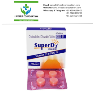 Super D3 Cholecalciferol 60000IU Chewable Tablet