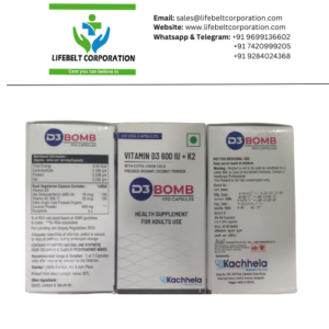 D3 BOMB Vitamin D3 600 IU + K2 Capsules