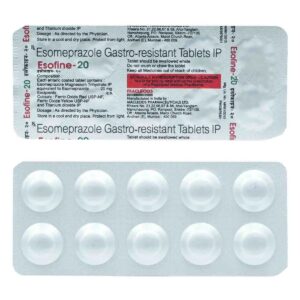 Esofine Esomeprazole Gastro Resistant 20mg Tablet