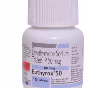 Euthyrox Thyroxine Sodium 50mcg Tablet