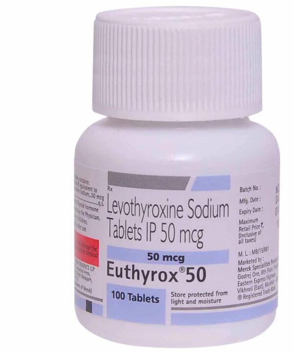 Euthyrox Thyroxine Sodium 50mcg Tablet