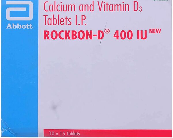 Rockbon-D Calcium 250mg + Vitamin D3 400IU Tablet
