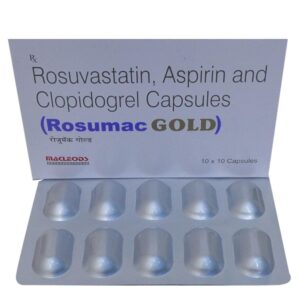 Rosumac Gold Aspirin 75mg + Rosuvastatin 10mg +   Clopidogrel 75mg Capsules