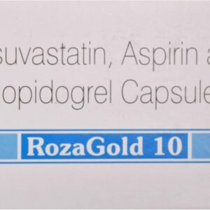 Rozagold Aspirin 75mg + Rosuvastatin 10mg +   Clopidogrel 75mg Capsules