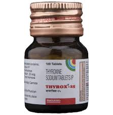 Thyrox Thyroxine Sodium 25mcg Tablet