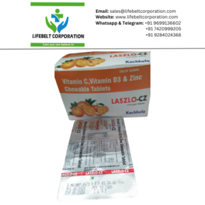 Lazlo CZ Chewable Vitamin C , Vitamin D3 Zinc Tablet