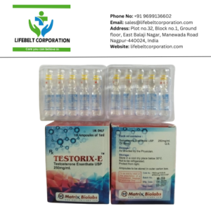 Testorix E Testosterone Enanthate  250 mg Injection 1ml Ampule