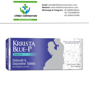 Krrista Blue P Sildenafil  100  mg + Dapoxetine 60  mg Tablet
