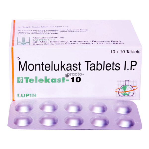 Telekast  Montelukast 10mg  Chewable Tablet
